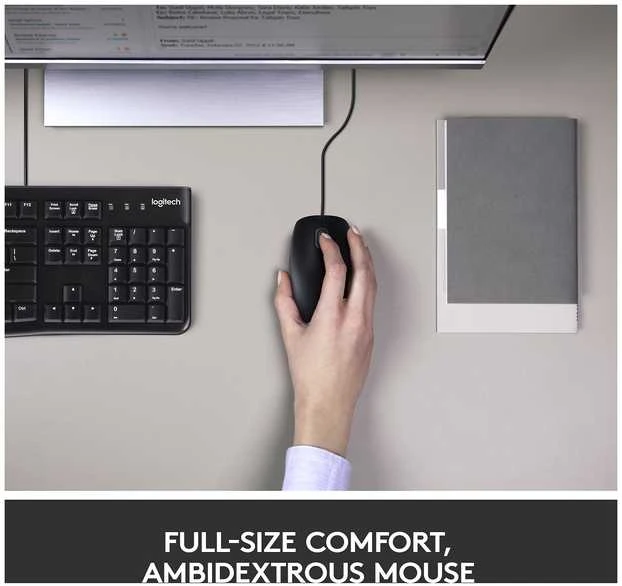 Laidinis klaviatūros ir pelės komplektas Logitech MK120, Nordic išdėstymas