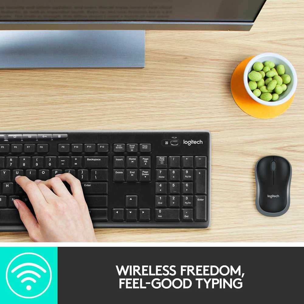 elaidis klaviatūros ir pelės rinkinys Logitech MK270, UK English išdėstymas