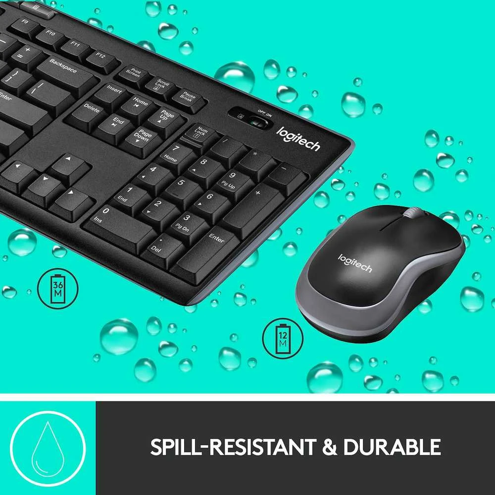 elaidis klaviatūros ir pelės rinkinys Logitech MK270, UK English išdėstymas