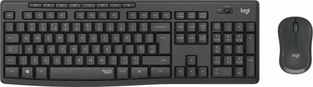 Tyli belaidė Klaviatūra su pele Logitech MK295, Nordic išdėstymas