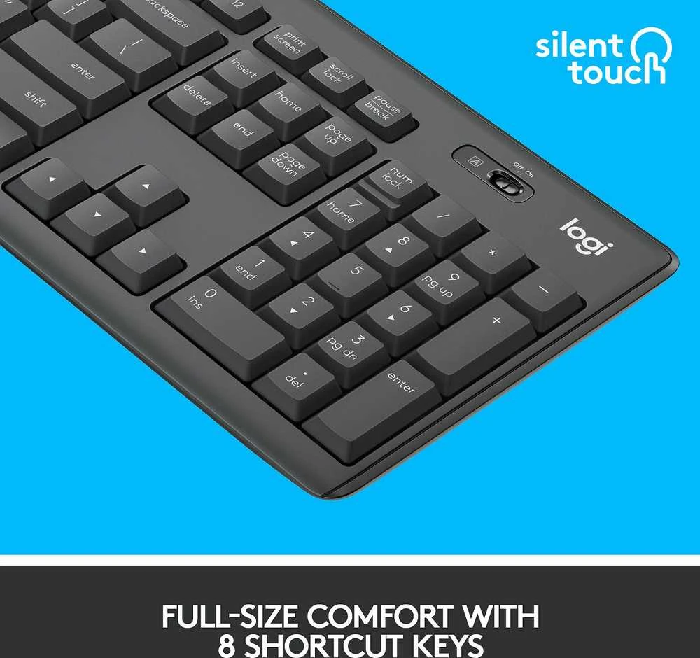 Tyli belaidė Klaviatūra su pele Logitech MK295, Nordic išdėstymas