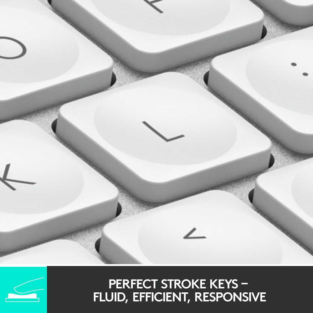 Klaviatūra Logitech MX Keys Mini SWE (W), šviesiai pilka