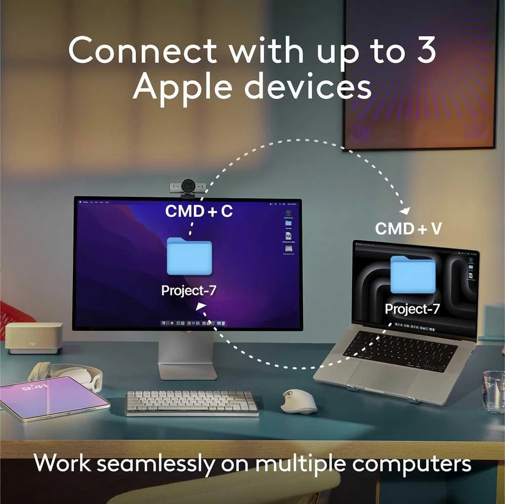 „Logitech MX Keys S“ belaidė klaviatūra su apšvietimu, skirta „Mac“ (šiaurės šalių)