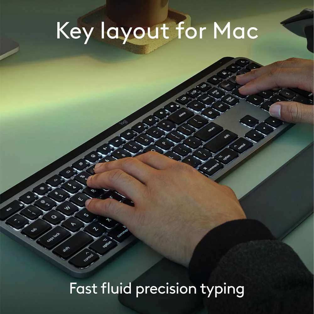 „Logitech MX Keys S“ belaidė klaviatūra su apšvietimu, skirta „Mac“ (šiaurės šalių)