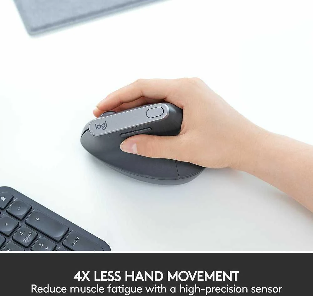 Belaidė pelė Logitech MX Vertical, pilka