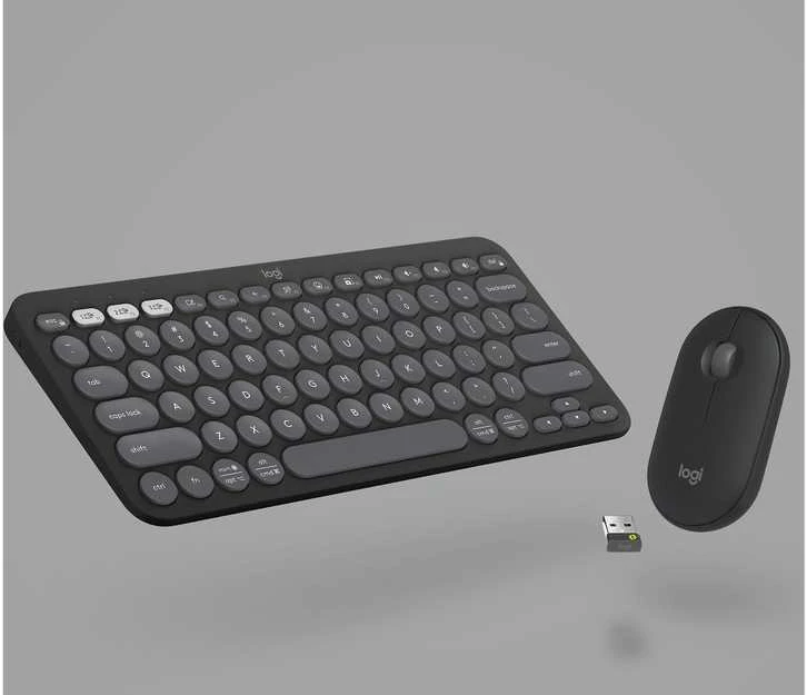 Klaviatūra ir pelė Logitech Pebble 2 Combo for Mac, grafito spalvos, Nordic išdėstymas