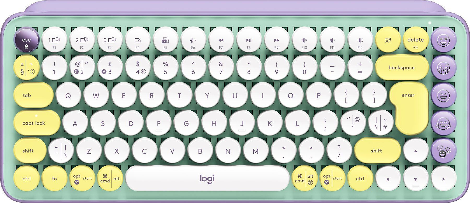 Klaviatūra Logitech POP Keys Emoji SWE (W), daydream