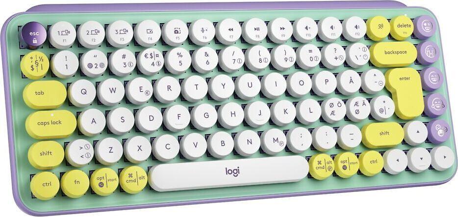 Klaviatūra Logitech POP Keys Emoji SWE (W), daydream