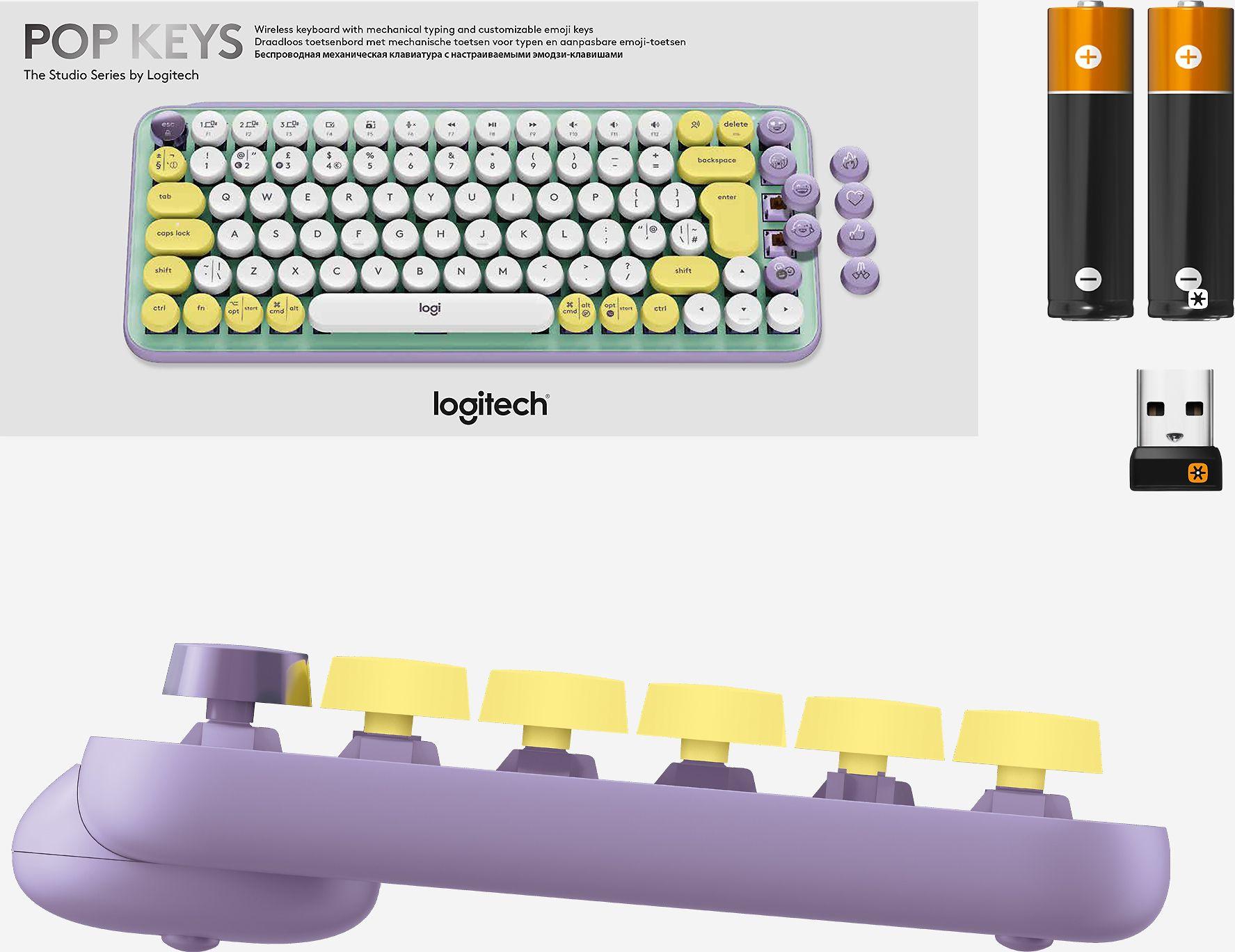 Klaviatūra Logitech POP Keys Emoji SWE (W), daydream