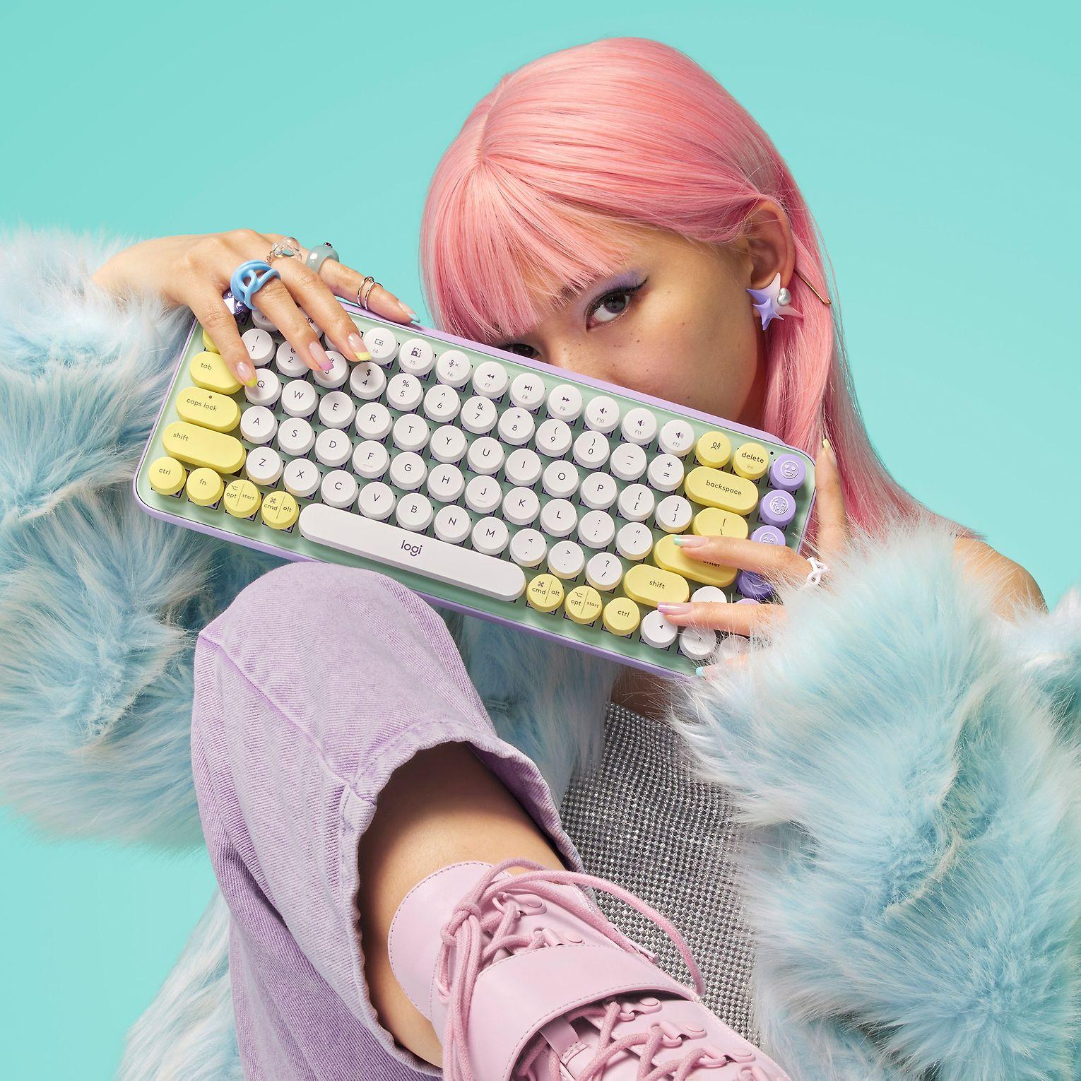 Klaviatūra Logitech POP Keys Emoji SWE (W), daydream