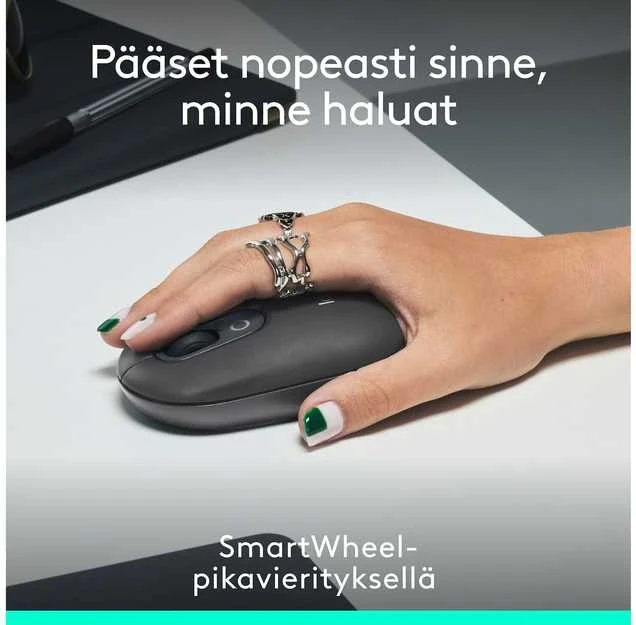 LOGITECH POP pelė su jaustukais – GRAPHITE – BT – EMEA28i-935 – FY25,TERRA