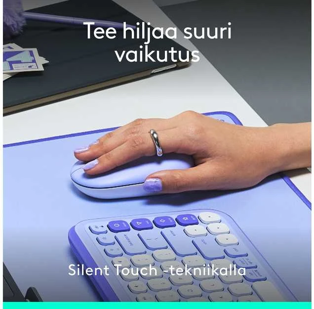 Myszka Logitech POP ICON Pelė belaidė violetinė