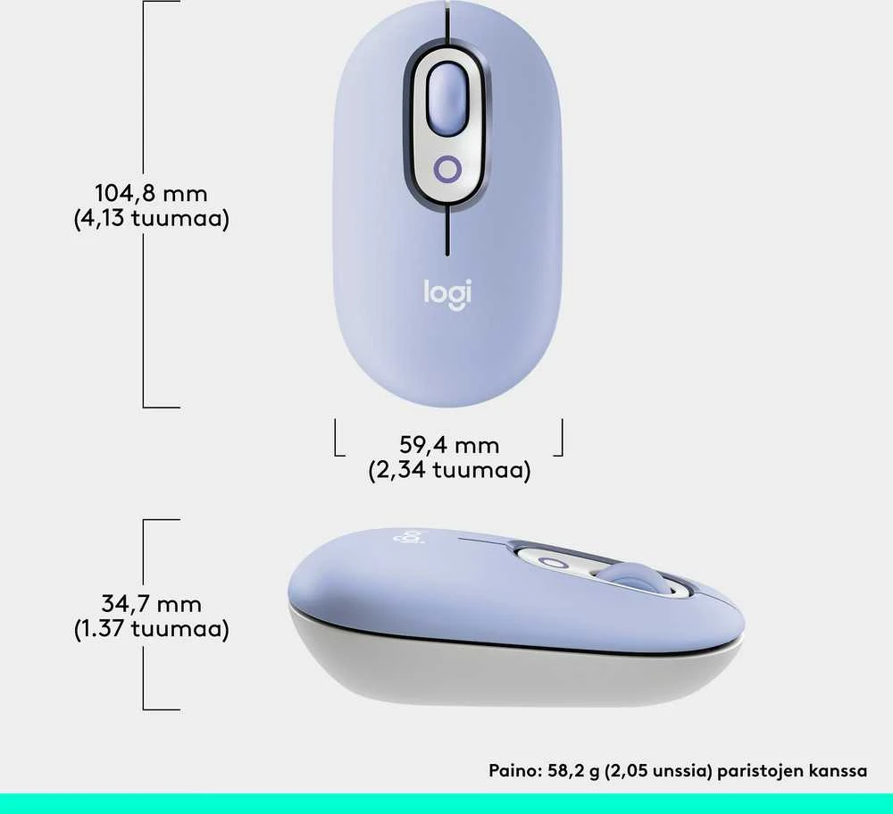 Myszka Logitech POP ICON Pelė belaidė violetinė