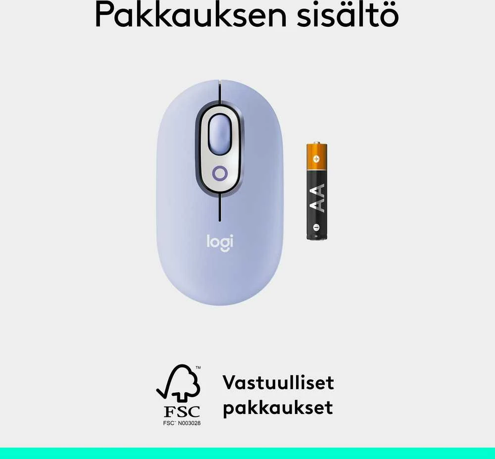 Myszka Logitech POP ICON Pelė belaidė violetinė