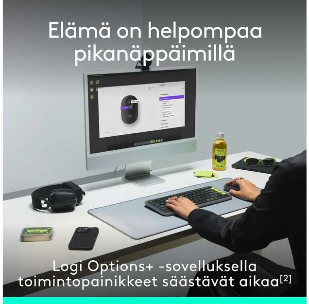 Myszka Logitech POP ICON Pelė belaidė violetinė