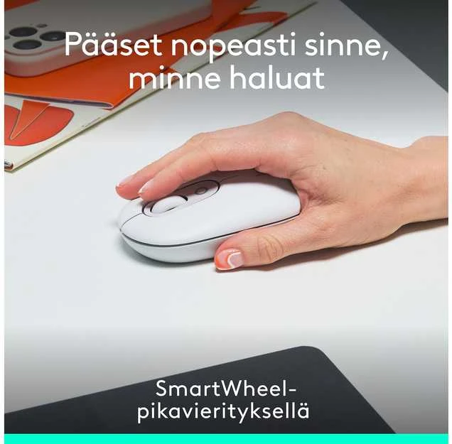 LOGITECH POP pelė su jaustukais - OFF-Baltas - BT - EMEA28i-935 - FY25,TERRA