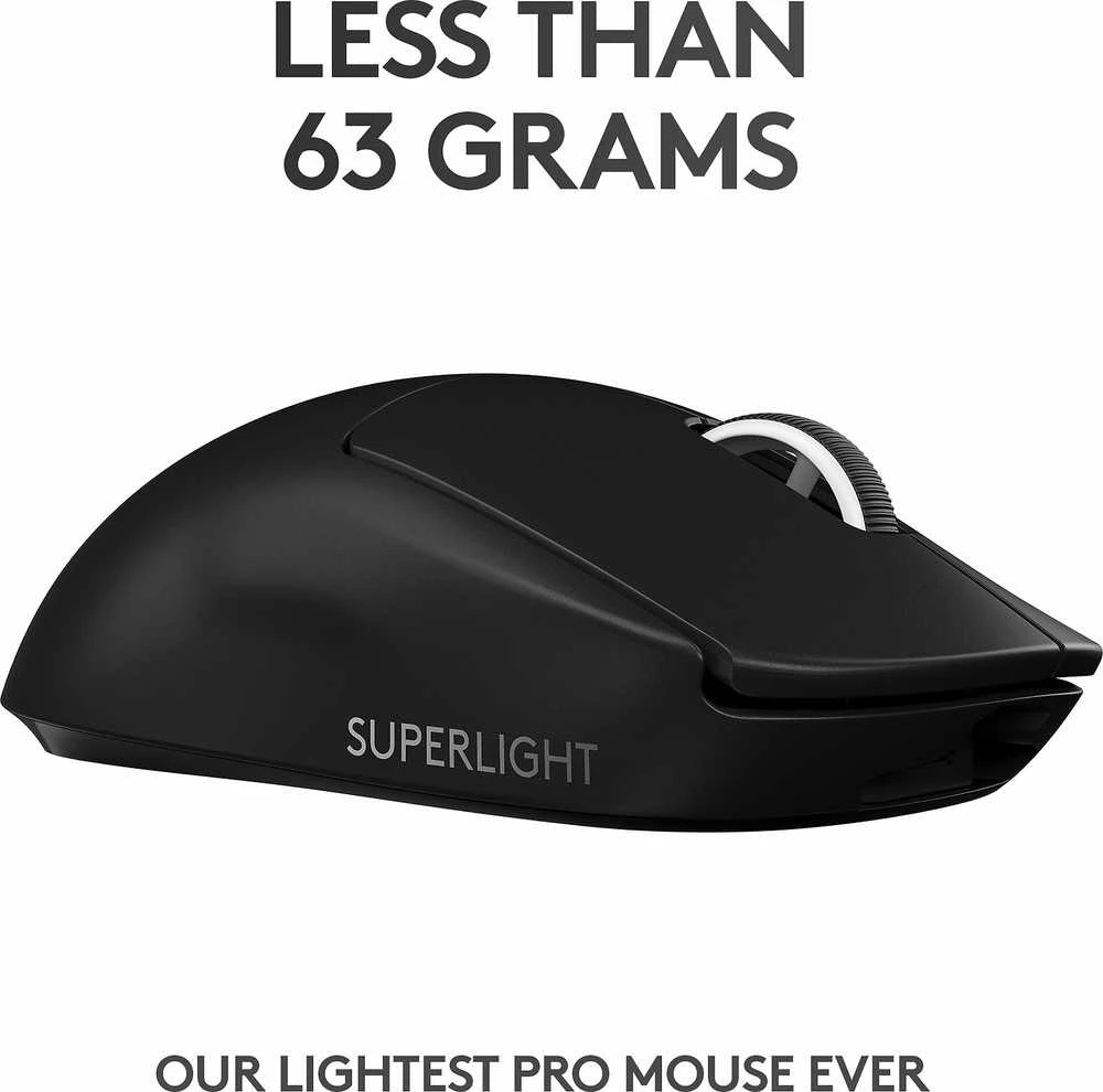 Belaidė žaidimų pelė Logitech G PRO X SUPERLIGHT, Juoda