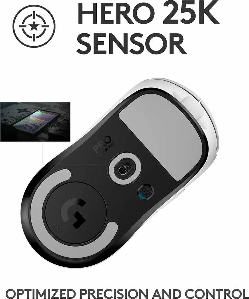 Belaidė žaidimų pelė Logitech G Pro X Superlight, Balta