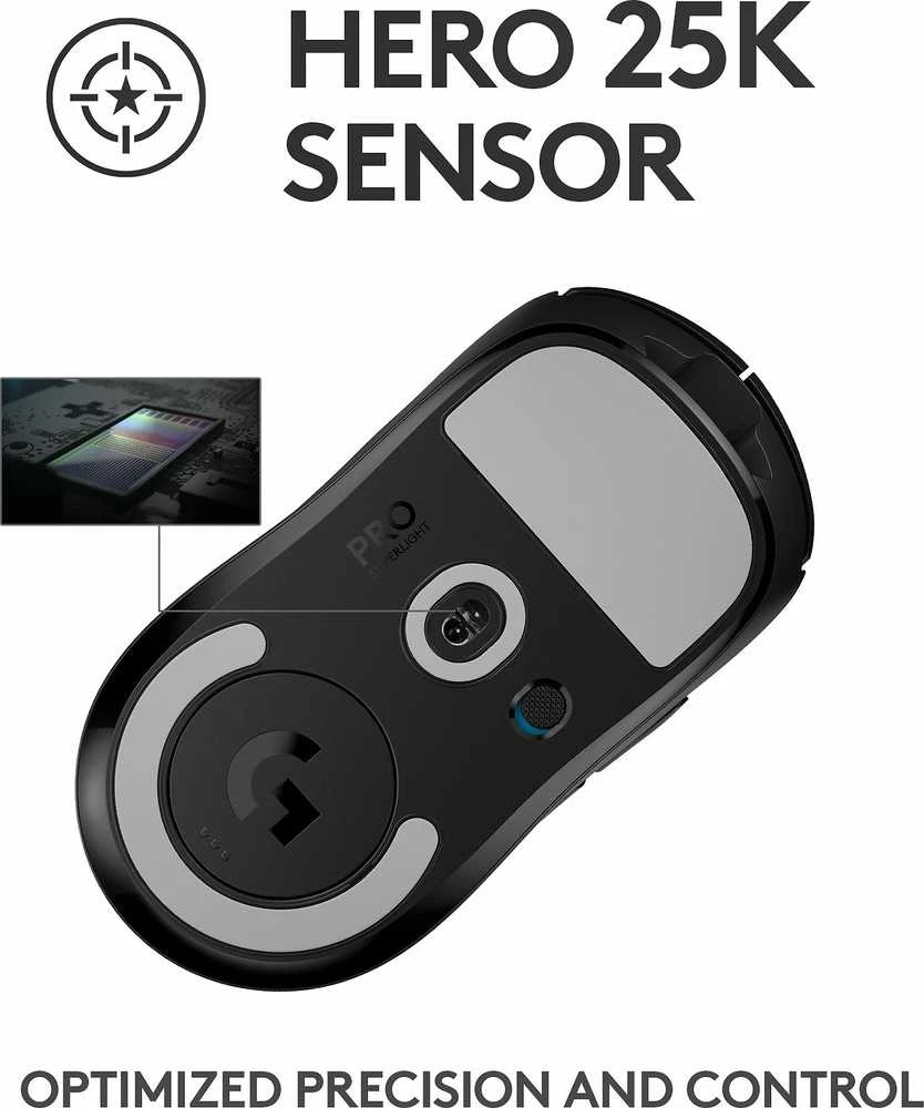 Belaidė žaidimų pelė Logitech G PRO X SUPERLIGHT, Juoda