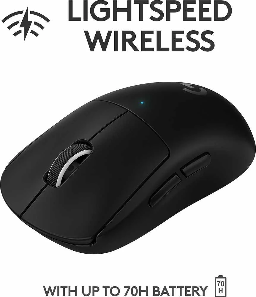 Belaidė žaidimų pelė Logitech G PRO X SUPERLIGHT, Juoda