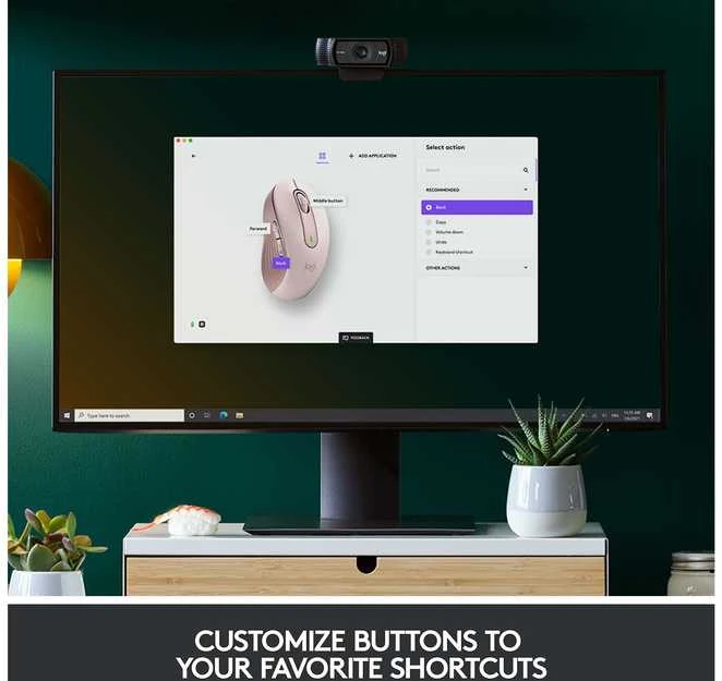 „Logitech Signature M650 L“ belaidė pelė, rožinė