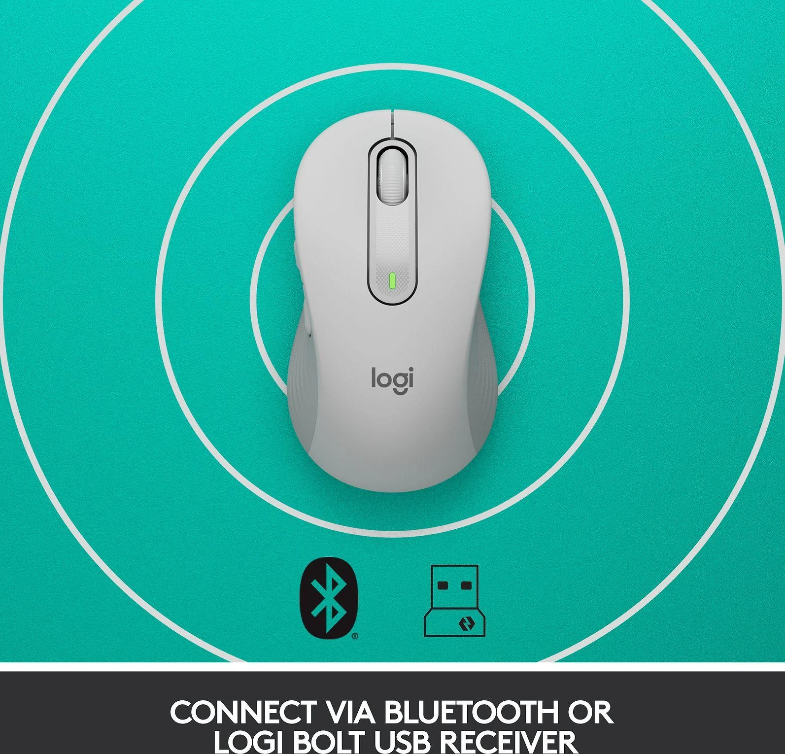 Belaidė pelė Logitech Signature M650 L, baltos spalvos