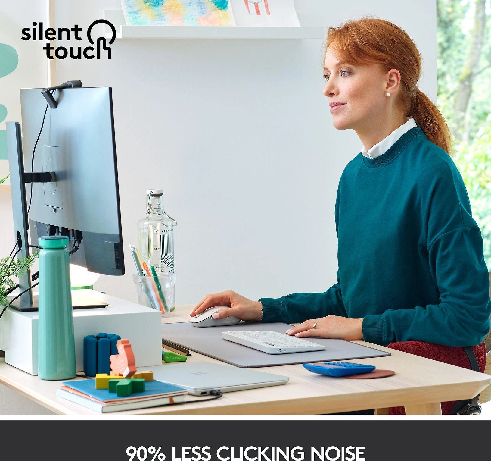 Belaidė pelė Logitech Signature M650 L, baltos spalvos