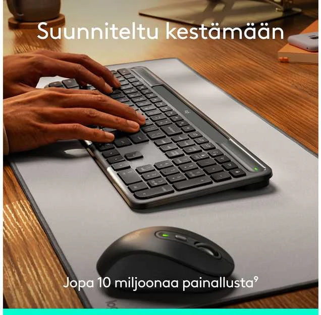 „Logitech“ – „Signature Slim Solar“ + K980 klaviatūra – grafito spalvos (šiaurės šalių)