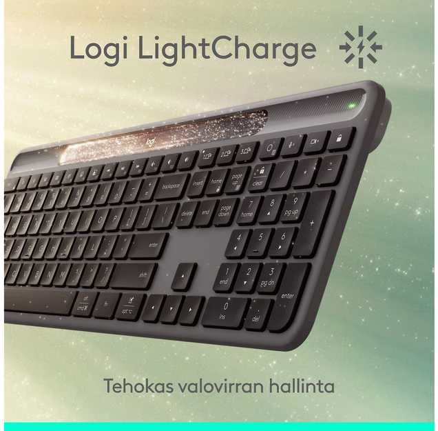 „Logitech“ – „Signature Slim Solar“ + K980 klaviatūra – grafito spalvos (šiaurės šalių)