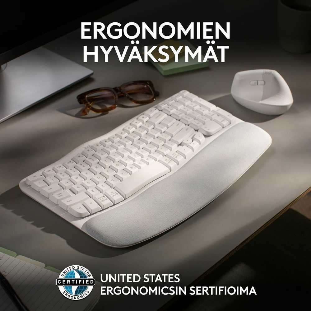 Klaviatūra „Logitech“ – banguoti klavišai