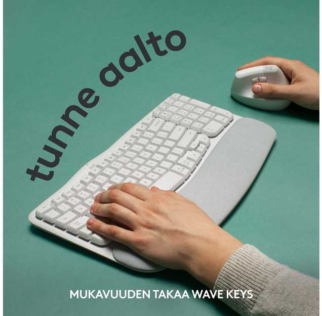 Klaviatūra „Logitech“ – banguoti klavišai