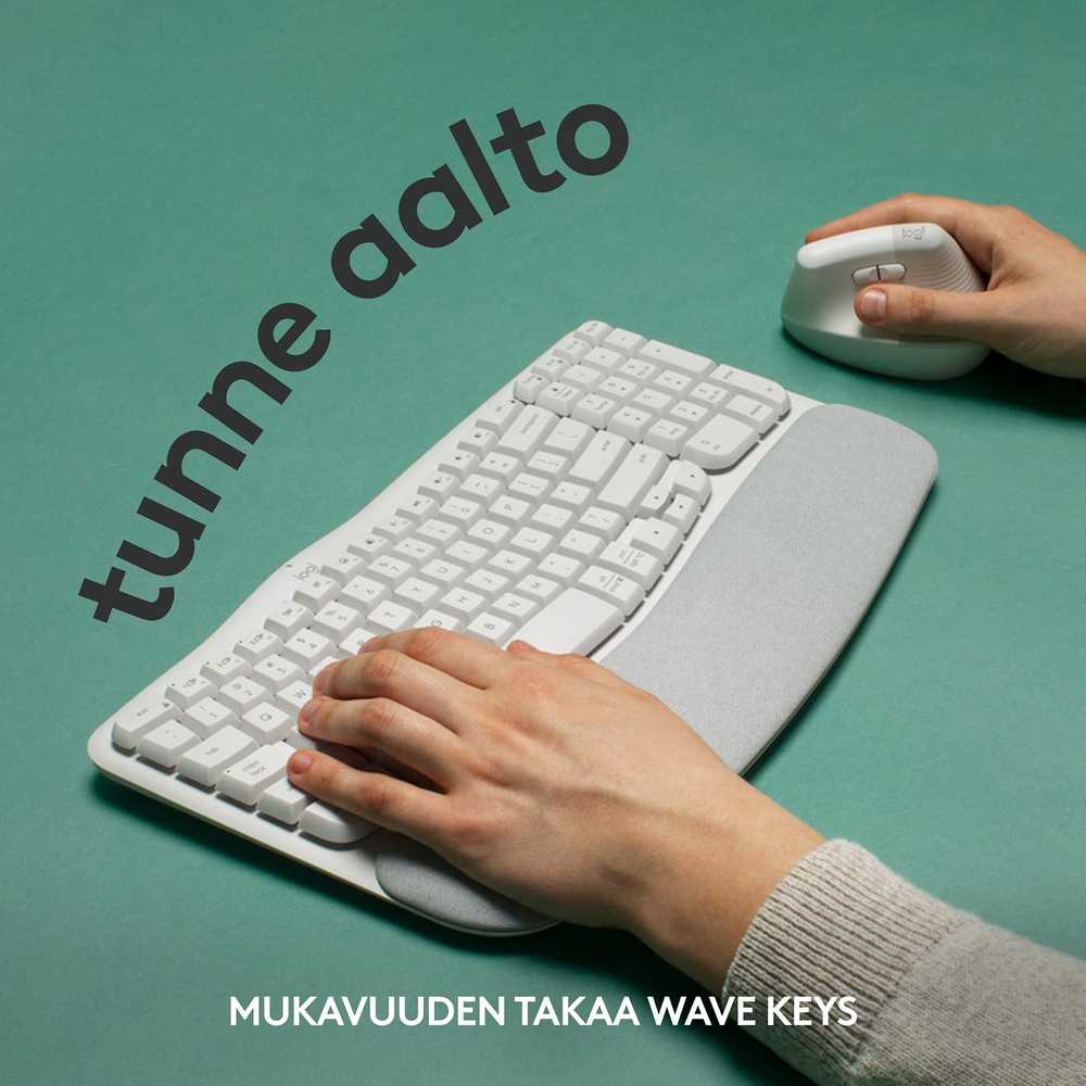 Klaviatūra „Logitech“ – banguoti klavišai