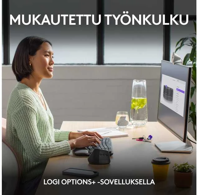 Klaviatūra Logitech Wave Keys SWE (W), juoda