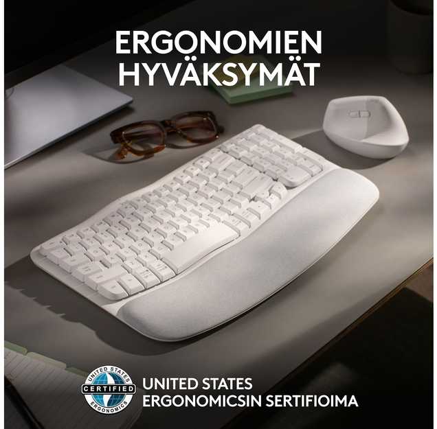Klaviatūra „Logitech“ – banguoti klavišai
