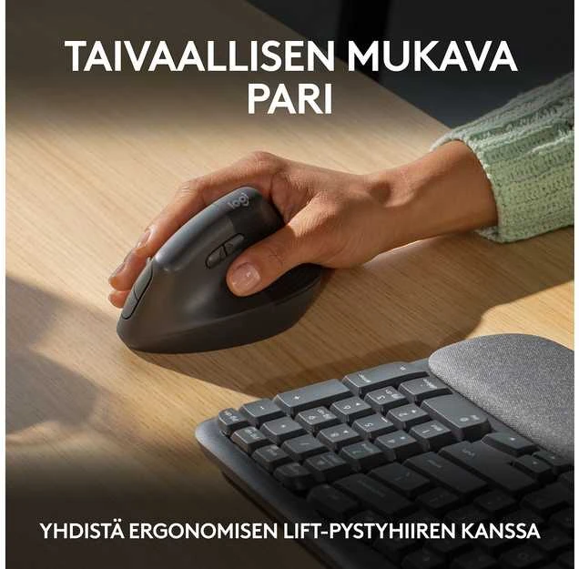 Klaviatūra Logitech Wave Keys SWE (W), juoda