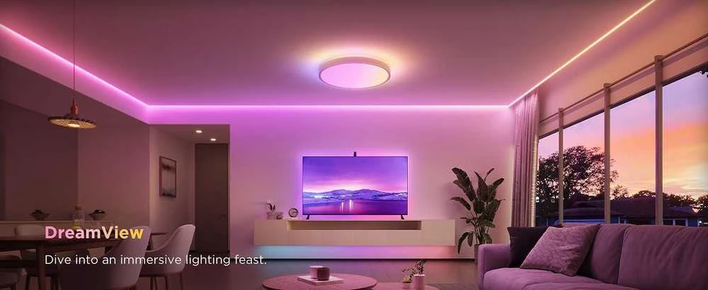 „Govee“ apvalus išmanusis lubinis šviestuvas | Pakankamai galingas LED šviestuvas | 4300 lm | 2700K–6500K | 2,4 GHz | „Wi-Fi“ + „BT“