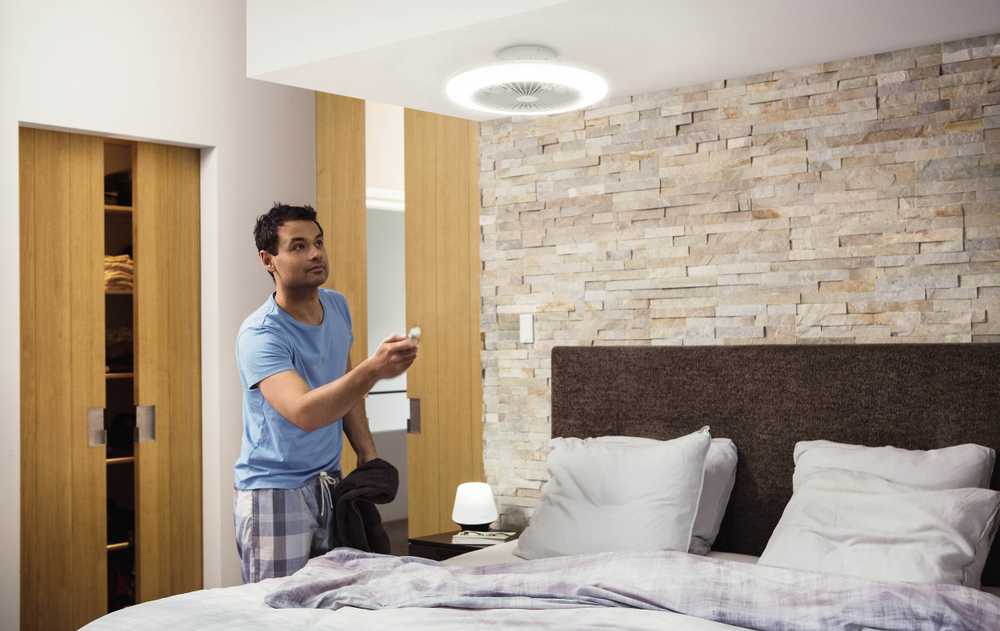 Lubinis šviestuvas Philips Amigo Flat Fan Ceiling IR RD 20W+42W -tuuletinvalaisin, valkoinen