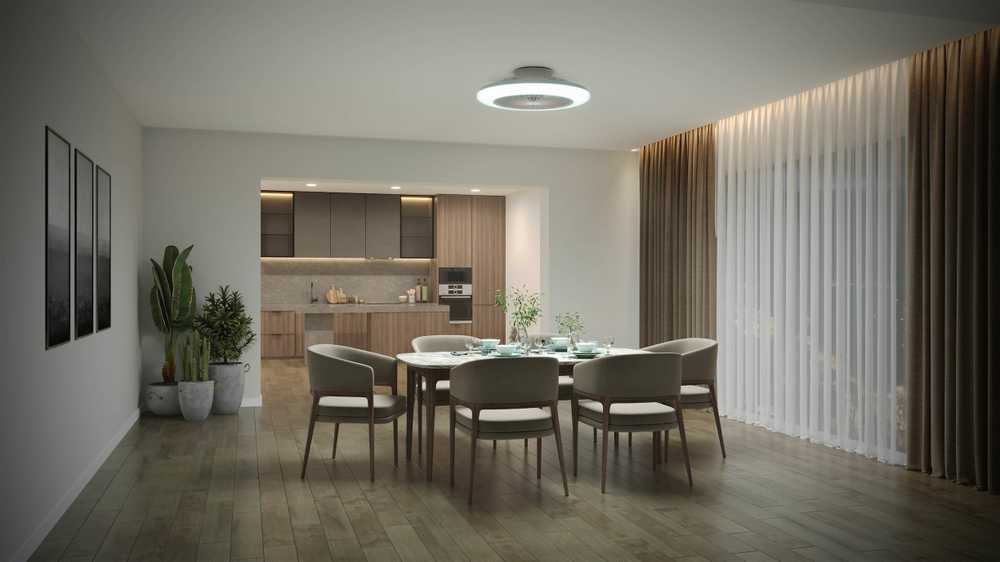 Lubinis šviestuvas Philips Amigo Flat Fan Ceiling IR RD 20W+42W -tuuletinvalaisin, valkoinen