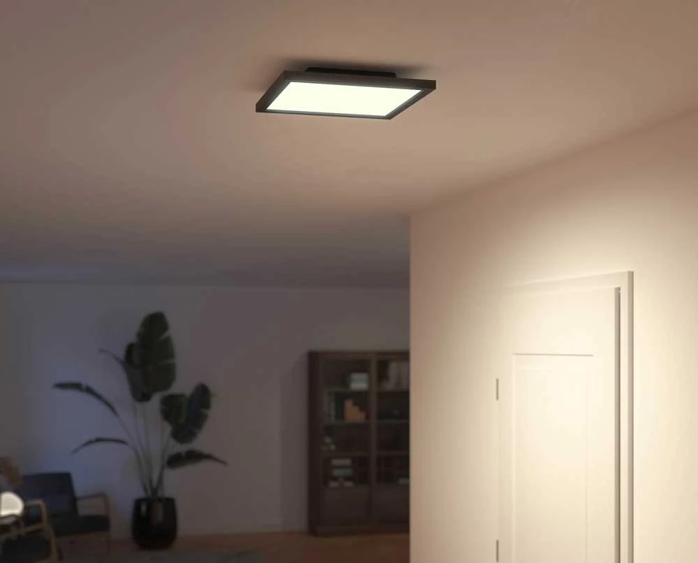 Lubinis šviestuvas Signify Philips Hue Baltas Amb. Aurelle Panelleuchte 30x30 Schw inkl DS