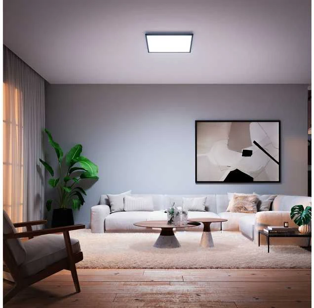 Lubinis šviestuvas Lampa sufitowa Philips Hue Aurelle panelowa lampa SQ XL juodas