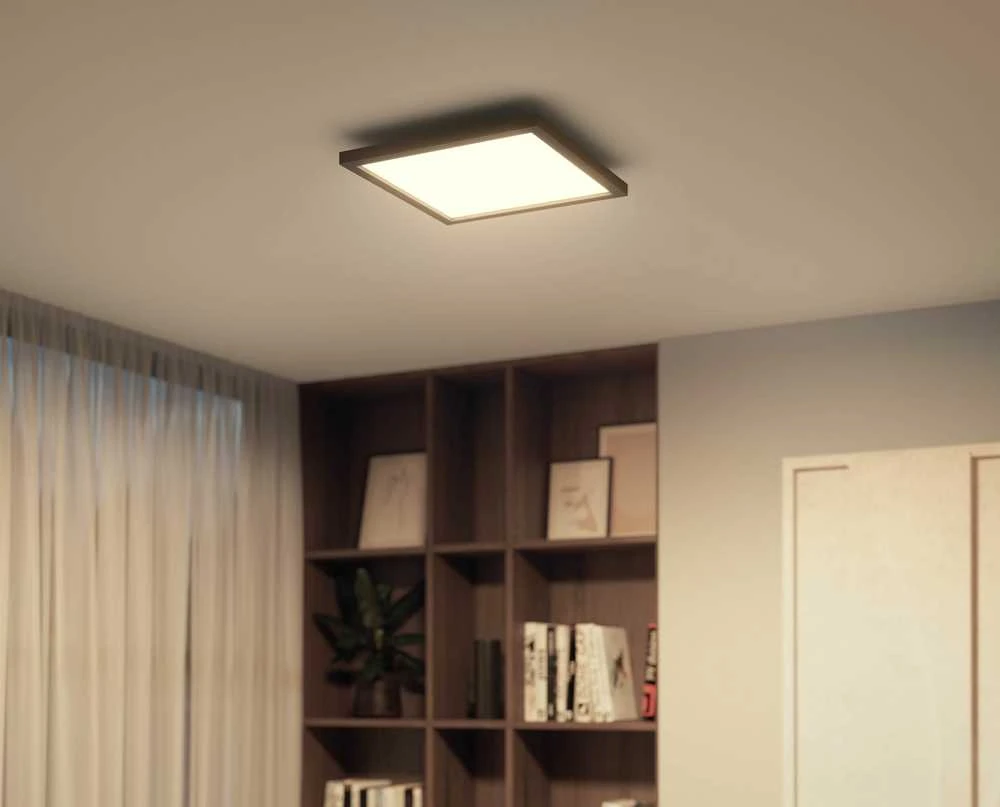 Lubinis šviestuvas Signify Philips Hue Baltas Amb. Aurelle Panelleuchte 30x30 Schw inkl DS