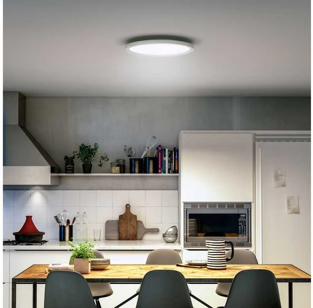 Lubinis šviestuvas „Philips Hue Aurelle“ aplink panelinį šviestuvą, „Baltas“ | 2200–6500 „Hue Baltas Ambiance“
