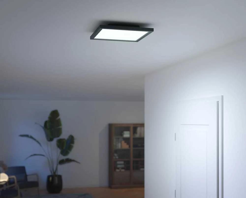 Lubinis šviestuvas Signify Philips Hue Baltas Amb. Aurelle Panelleuchte 30x30 Schw inkl DS