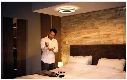 Lubinis šviestuvas Philips Hue Be baltos atmosferos išmanusis lubų šviestuvas, juodas