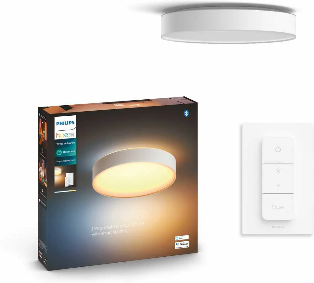 Lubinis šviestuvas Philips Hue Devere M lubos baltos