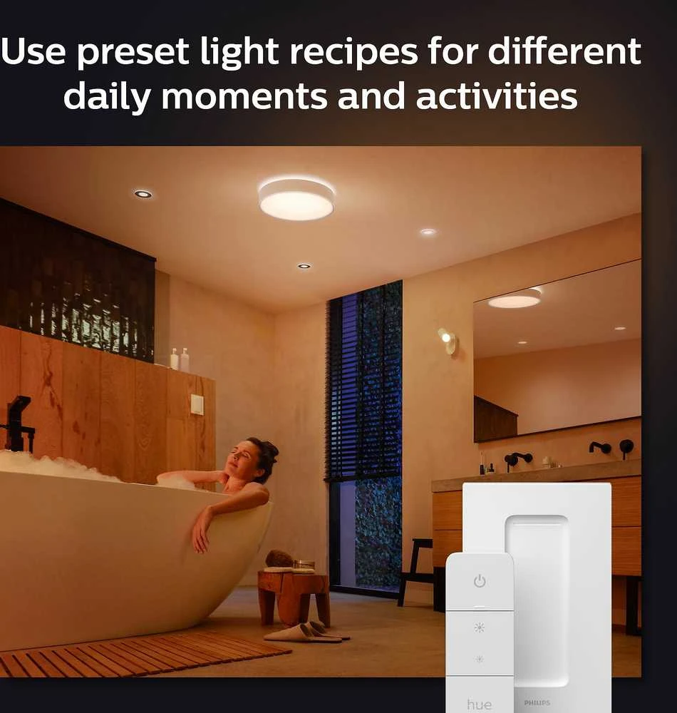 Lubinis šviestuvas Philips Hue Devere M lubos baltos