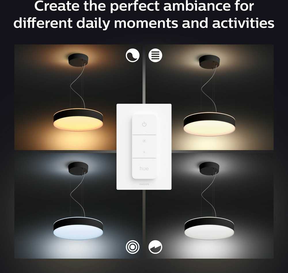 Pakabinamas šviestuvas Philips Hue Enrave juodas pendant