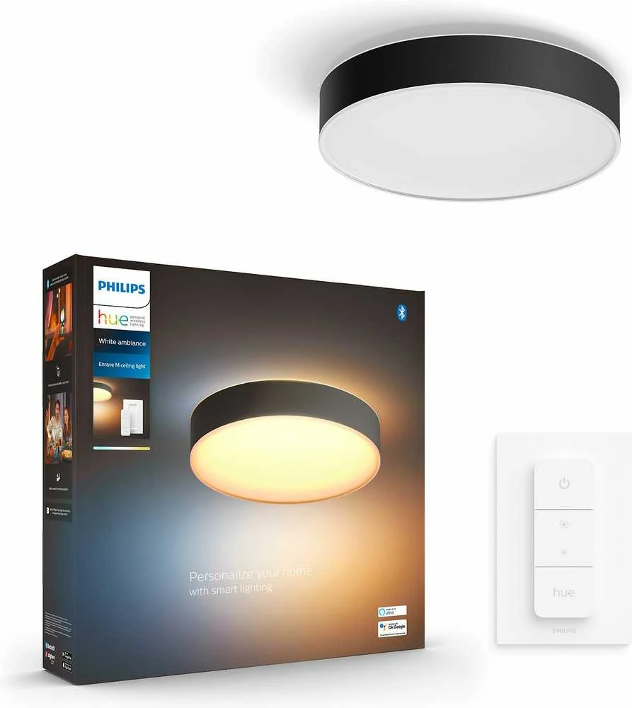 Lubinis šviestuvas Philips Hue Enrave juodas M