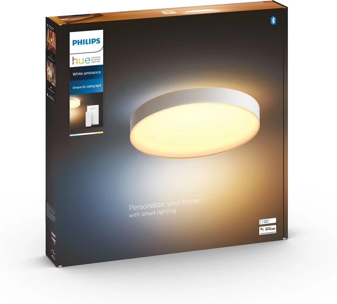 Philips Hue Enrave XL lubinis šviestuvas baltas | 48 W | Baltas Ambiance 2200-6500 | Bluetooth