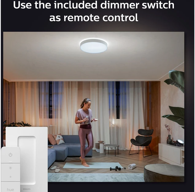 Philips Hue Enrave XL lubinis šviestuvas baltas | 48 W | Baltas Ambiance 2200-6500 | Bluetooth